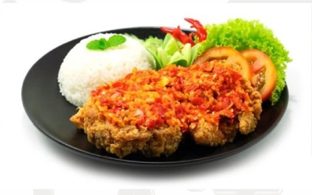 Ayam Geprek pedas dengan sambal nikmat khas Dapur Kait